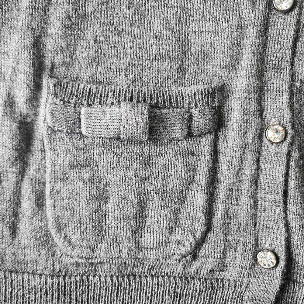 SARAH SPENCER Cardigan Womens Med Petite Wool Blend Knit‎ Pockets Classic Luxury - Picture 4 of 11